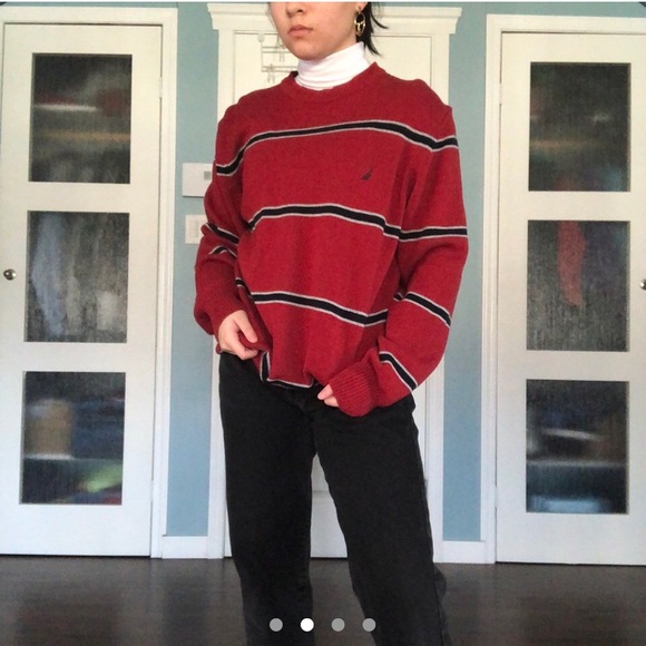 Oversized Striped Nautica Sweater - Picture 2 of 4